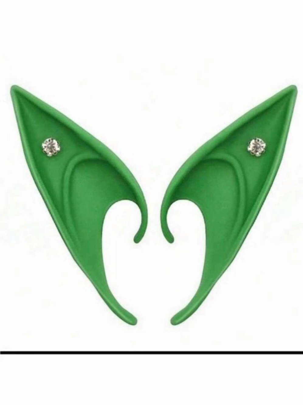 Green & Pink Elf Ear Hair Clips